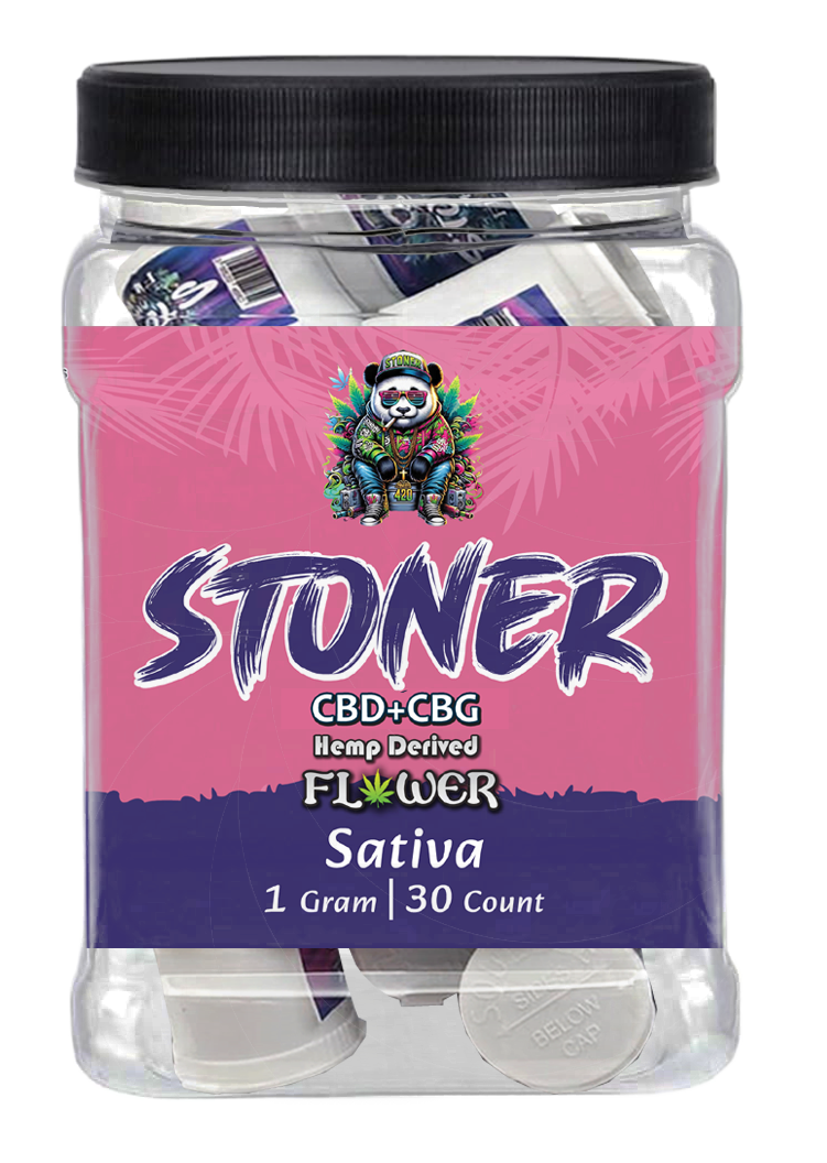 Stoner CBD+CBG 1g 30 Count Flower Jar Indica